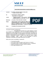 Carta Al Supervisor Con Respecto A Observaciones de Planos de Diseño Geometrico Sector 1 2