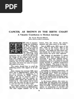 1930 - CANCER Disease IN THE BIRTH CHART - Medical Astrology