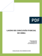 Modelo Laudo Técnico de Conclusão Parcial de Obra