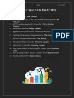 Today's Topics To Be Read (TTBR) : Tribune) Express)
