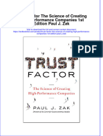 Trust Factor The Science of Creating High Performance Companies 1st Edition Paul J. Zak