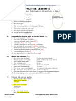 Practice Lesson 10 - Object Pronouns