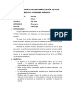 Memoria Descriptiva para Formalizacion de Agua Superficial Con Fines Agrarios