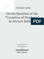 On The Question of The Cessation of Prophecy in Ancient Judaism (L. Stephen Cook) (Z-Library)