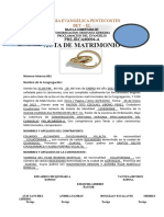 Acta de Matrimonio