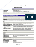 Ficha Técnica Informativa de Produto Financeiro (FTI) Depósito A Prazo Standard