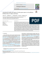 Assessing The Health Risk Impacts of Urban Green Spaces On Air Pollution - Evidence From 31 China's Provinces