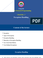 CHAPTER-5 Exception Handling