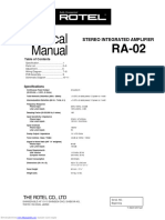 Service Manual Rotel RA-02