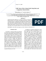 Predicting Soaked CBR Value of Fine Grained Soils Using Index and Compaction Characteristics