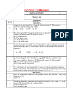 Holiday Homework Physics Class 12