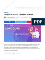 Géopo ESCP 2021 - Analyse Du Sujet - Major-Prépa