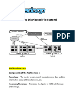 HDFS (Hadoop Distributed File System) : HDFS Architecture Components of The Architecture