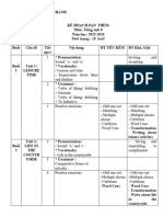 KẾ HOẠCH DẠY THÊM ANH 8 2023-2024