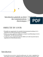 Introduction Générale Au Droit Des Communications Électroniques ESMT 2024