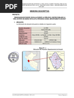 Memoria Descriptiva Puente La Viña