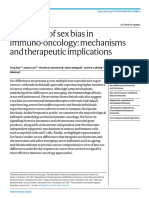 Hallmarks of Sex Bias in Immuno-Oncology: Mechanisms and Therapeutic Implications