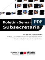 Boletim Semanal Subsecretaria - Ano 2024 - #22 - de 07 de Junho de 2024