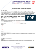 RRB Alp CBT 1 Previous Year Question Paper 15670