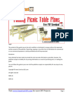 Folding Picnic Table Plans 2