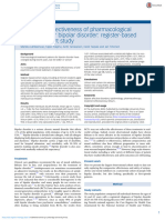 Real World Effectiveness of Pharmacological Treatments For Bipolar Disorder Register Based National Cohort Study