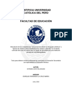 Articulación de Las Competencias "Crea Proyectos Desde Los Lenguajes Artísticos" y "Aprecia de Manera Crítica Manifestaciones Artístico Culturales"