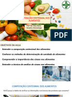 AULA 7 - Composição Centesimal Dos Alimentos - Umidade