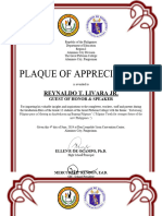 Plaque of Appreciation