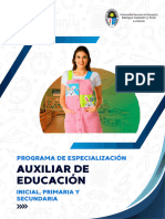 Especialización en Auxiliar de Educación