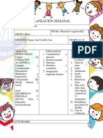 Ii. Planeación Semanal Curso de Verano y Regularización. Primera Semana