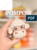 Receita Gratuita Ovelha Pompom Linhas de Algodão by Andreza Andrade