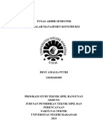 Tugas Akhir Semester Manajemen Konstruksi