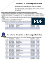 1st Merit List BS Artificial Intelligence Group A Department of Artificial Intelligence BAHAWALPUR BWP Merit Spring 2022 Spring 2022