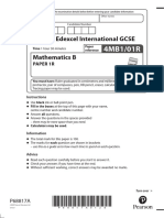 iGCSE Edexcel Maths B Jan 22 Paper 1R QP