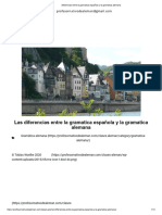 Diferencias Entre La Gramatica Española y La Gramatica Alemana