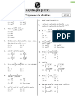 Trigonometric Identities - DPP 05 (Of Lec 07) - Arjuna JEE 2024