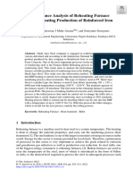 Performance Analysis of Reheating Furnace On Billet Heating Production of Reinforced Iron