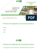 Aula 4 - Produtos de Originados Da Ovinocaprinocultura Carne - Pele - Leite