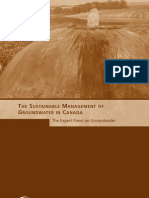 The Sustainable Management of Groundwater in Canada