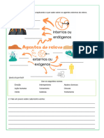 Revisão de Geografia - 7 Ano - Litosfera e Agentes Modificadores Do Relevo