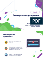 Começando A Programar: Aula 2