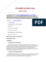 Ley 29783 - Ley de Seguridad y Salud en El Trabajo - Es.en