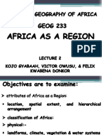 Africa As A Region