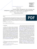 Identifying Personality From The Static, Nonexpressive Face in Humans and Chimpanzees: Evidence of A Shared System For Signaling Personality