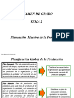 Examen de Grado - Tema 2 - Planeación Maestra