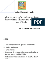 Cadre Analytique Des Systèmes Alimentaire