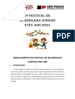 Regulamento Do Festival de Quadrilhas Eteabs 2024