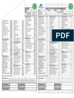 Reporte de Checklist o Preouso de Maquinaria y Equipos