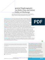 Congenital Diaphragmatic Hernia Defect Size and Infant Morbidity at Discharge