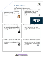 Percentage Word Problems 6 1b - Unlocked